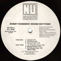 Bobby Konders - Bobby Konders - House Rhythms EP - Nu Groove