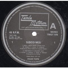 Four Tops - Four Tops - Disco Mix (Four Tops Medley) - Tamla Motown
