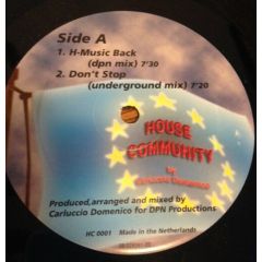 Domenico Carluccio - Domenico Carluccio - House Community - Rhythm Distribution