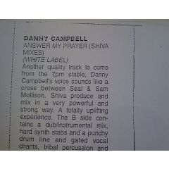 Danny Campbell - Danny Campbell - Answer My Prayer - Shake & Pop