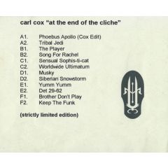 Carl Cox - Carl Cox - At The End Of The Cliché - Edel Records (UK)