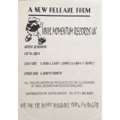 DJ Demand - DJ Demand - Dark 'n Light (Jimmy J & Cru-L-T Remix) / Jump' In Pump' In - Vinyl Momentum Records UK