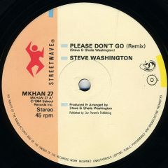 Steve Washington - Steve Washington - Please Don't Go - Streetwave