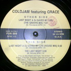 Coldjam & Grace - Coldjam & Grace - Last Night A DJ Saved My Life - Fun Records