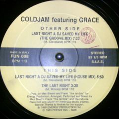 Coldjam & Grace - Coldjam & Grace - Last Night A DJ Saved My Life - Fun Records