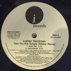 Luther Vandross - Luther Vandross - Take You Out With Me Tonight (Remix) - J Records