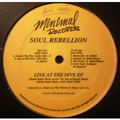Soul Rebellion - Soul Rebellion - Live At The Dive EP - Minimal