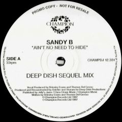 Sandy B - Sandy B - Ain't No Need To Hide - Champion