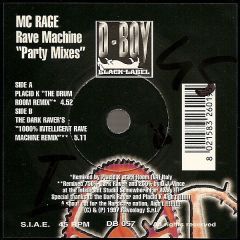MC Rage - MC Rage - Rave Machine (Party Mixes) - D-Boy Records