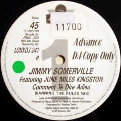Jimmy Somerville - Jimmy Somerville - Comment Te Dire Adieu - Ffrr