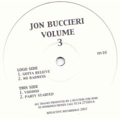 Jon Buccieri - Jon Buccieri - Volume 3 - Reflective Records