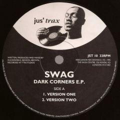 Swag - Swag - Dark Corners EP - Jus Trax