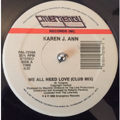 Karen J. Ann - Karen J. Ann - We All Need Love - Emergency Records
