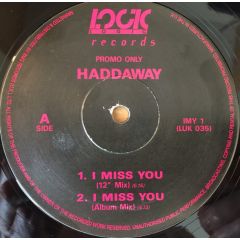 Haddaway - Haddaway - I Miss You - Logic records