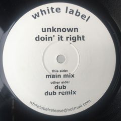 Unknown Artist - Unknown Artist - Doin' It Right - Not On Label