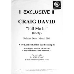Craig David - Craig David - Fill Me In (Garage Mixes) - White