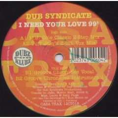 Dub Syndicate - Dub Syndicate - I Need Your Love 1999 - Casa Trax