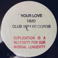 Unknown Artist - Unknown Artist - Your Love - Club 1634 Records