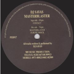 DJ Savas - DJ Savas - Masterblaster - 909 Pervertions