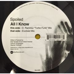 Spoiled - Spoiled - All I Know (Remixes) - Intra