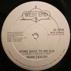 Sean Taylor - Sean Taylor - Come Back To Me - West End