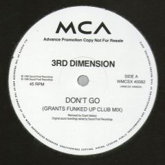 3rd Dimension - 3rd Dimension - Don't Go (Remix) - Sound Proof