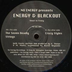 Energy & Blackout - Energy & Blackout - Crazy Styles / The Seven Deadly Strings - Nu Energy
