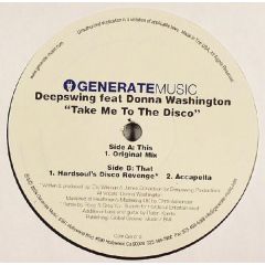Deepswing Ft Donna Washington - Deepswing Ft Donna Washington - Take Me To The Disco - Generate Music