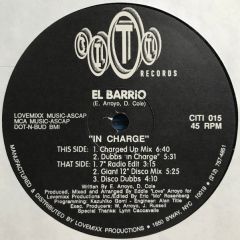 El Barrio - El Barrio - In Charge - Citi Records