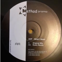 ADF - ADF - What I Need - Method