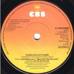 Jeff Wayne Feat. Justin Hayward - Jeff Wayne Feat. Justin Hayward - Forever Autumn (From "War Of The Worlds") - CBS