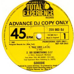 Goodie - Goodie - You And I - Total Experience Records