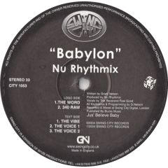 Nu Rhythmix - Nu Rhythmix - Babylon - Swing City