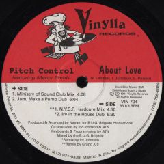 Pitch Control Featuring Mercy Smith - Pitch Control Featuring Mercy Smith - About Love - Vinylla Records