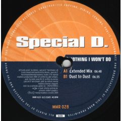 Special D. - Special D. - Nothing I Won't Do - Mental Madness