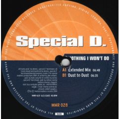 Special D. - Special D. - Nothing I Won't Do - Mental Madness