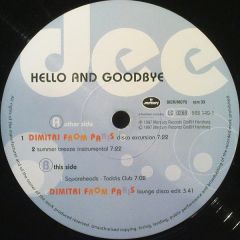 DEE - DEE - Hello And Goodbye - Mercury