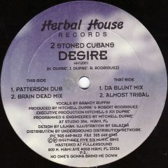 2 Stoned Cubans - 2 Stoned Cubans - Desire - Herbal House Records