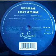 Mission One - Mission One - I Don't Need Love - Acalwan