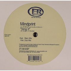 Mindprint - Mindprint - Sing It - Elan Bleu Recordings