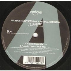 Midnight Express Feat. Sabrina Johnston - Midnight Express Feat. Sabrina Johnston - Freedom - Dwboys