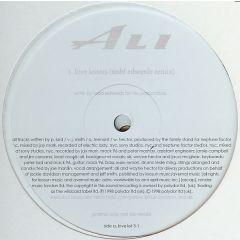 ALI - ALI - Love Letters (Todd Edwards Mix) - Polydor