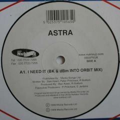 Astra / Bk - Astra / Bk - I Need It / Tragic - Nukleuz Classics