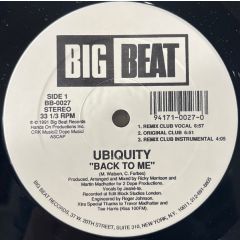 Ubiquity - Ubiquity - Back To Me - Big Beat