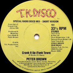 Peter Brown - Peter Brown - Crank It Up (Funk Town) - Tk Disco
