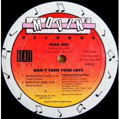 Park Ave. Featuring - Park Ave. Featuring - Don't Turn Your Love - Movin' Records