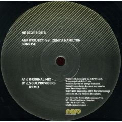 A&P Project Feat. Zemya Hamilton - A&P Project Feat. Zemya Hamilton - Sunrise - Nero Recordings