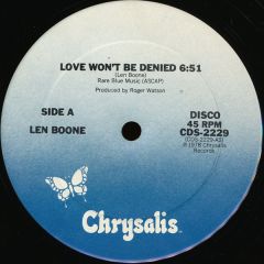 Len Boone - Len Boone - Love Won't Be Denied - Chrysalis