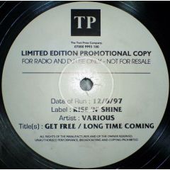 Phusion / Bump & Flex - Phusion / Bump & Flex - Get Free / Long Time Coming - Rise 'N' Shine