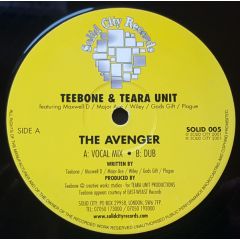 Teebone & Teara Unit - Teebone & Teara Unit - The Avenger - Solid City Records